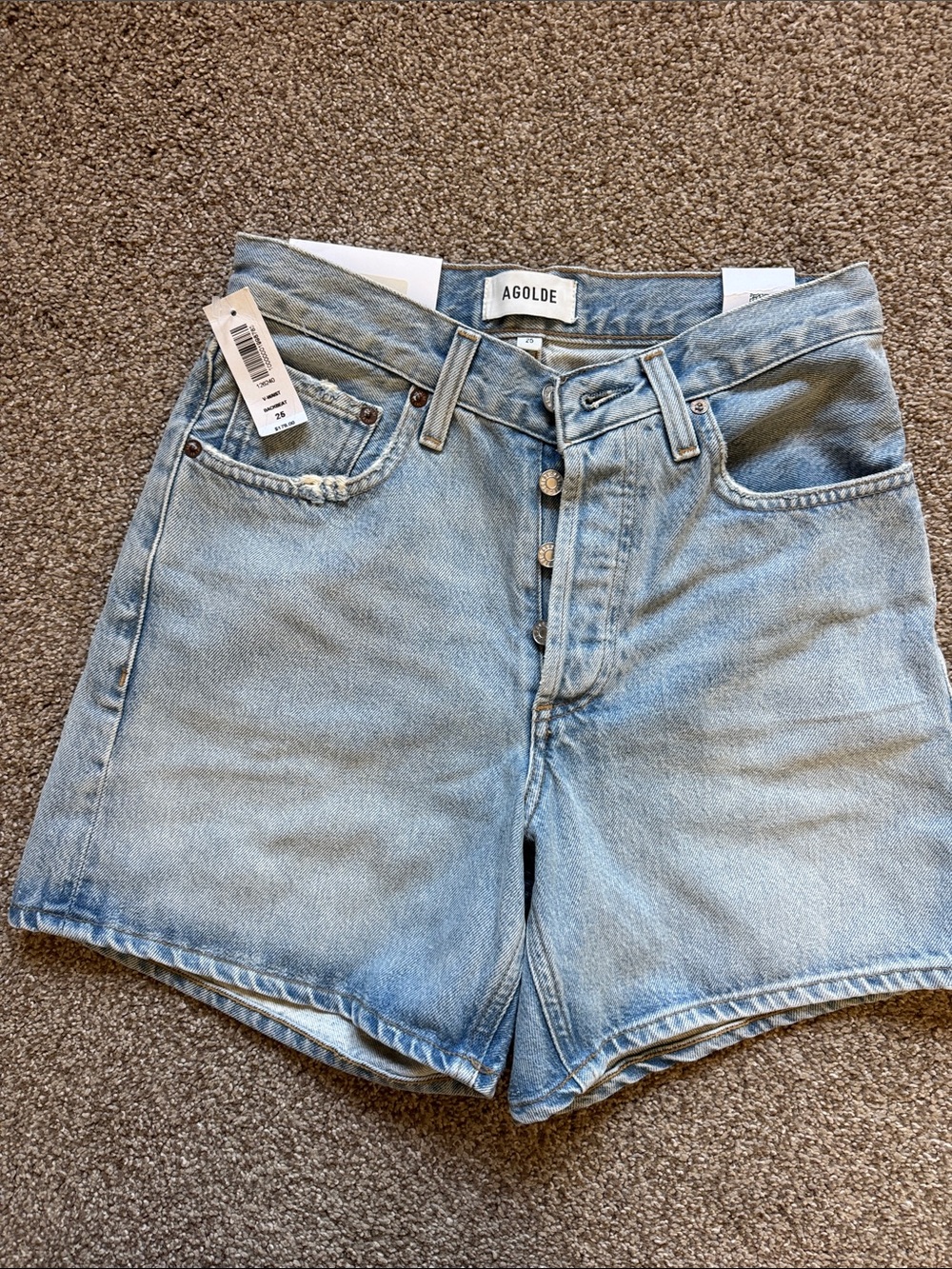 NWT Agolde V Waist Shorts Size 25